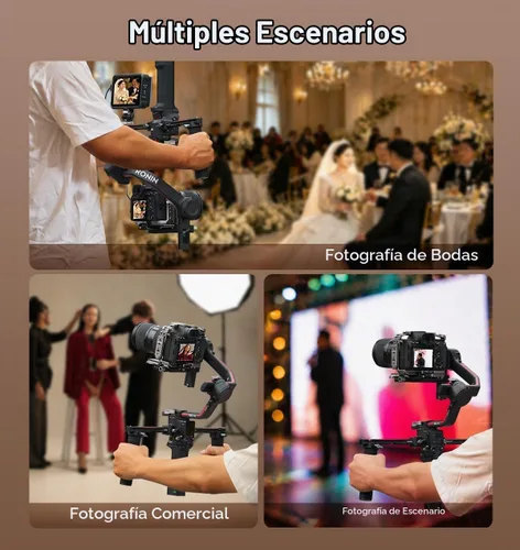 Vista 6 de SMALLRIG Mango Doble Empuñadura para Cardán DJI RS 4 /RS 4 Pro/RS 3 / RS 3 Pro/RS 2 / RSC 2, Empuñadura de Mango de Cardán con Rieles NATO, Zapata
