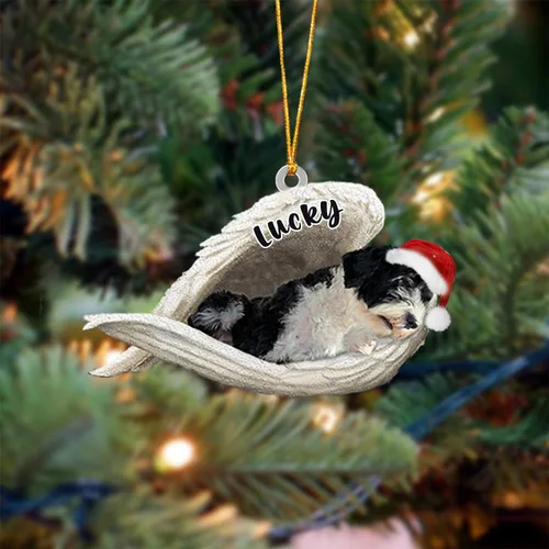 Vista 126 de Ángel durmiente de Afghan Hound para Navidad, adorno personalizado con el nombre del perro, adorno de Navidad personalizado para amantes de perros