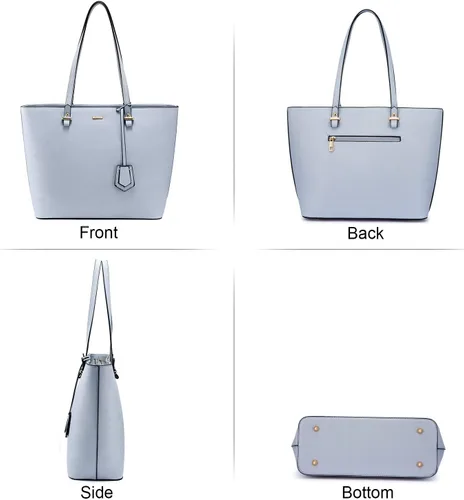 Vista 7 de LOVEVOOK Bolso de mano para mujer, bolso de hombro con asa superior, con bolsillo externo