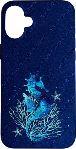 Vista 23 de Turquoise Seahorse Ocean Background Case for iPhone 17