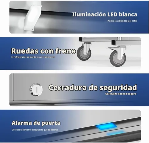 Vista 9 de Coolski Congelador comercial de 19.32 pies cúbicos con puerta sólida, ventilador de congelador de acero inoxidable de alcance vertical de 27
