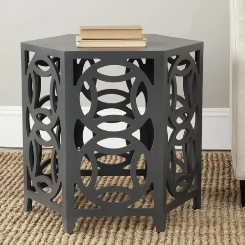 Vista 2 de Safavieh American Homes Collection Natanya Pearl Taupe - Mesa auxiliar