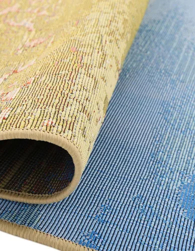 Vista 5 de Unique Loom Outdoor Coastal Collection - Provincetown - Alfombra rectangular de 2 x 3 pies, multicolor, azul