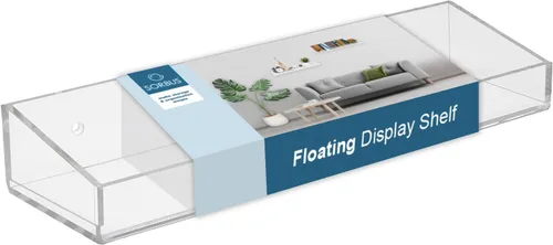 Vista 7 de Sorbus Estantes de baño acrílicos flotantes, estantes acrílicos transparentes, estante de ducha para tocador de baño, cocina, estantería, estante