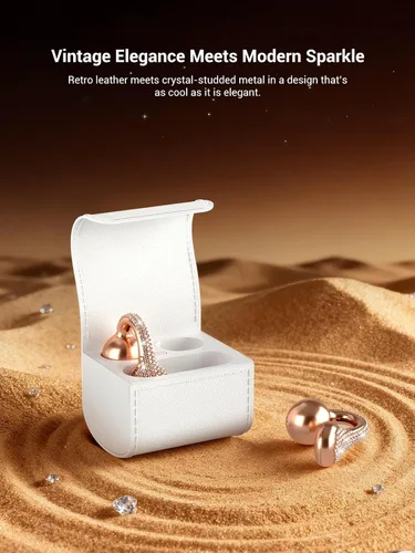 Vista 9 de JewelPods C01 Pro Auriculares de Oreja Abierta, Auriculares Inalámbricos Bluetooth con Clip, con Cristal, Seguros, Ligeros, Cómodos, Audio Premium
