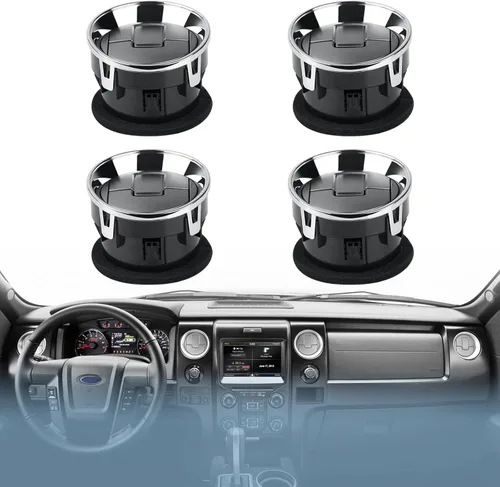 Vista 4 de Conducto de ventilación de aire/HVAC, cromado compatible con Ford F150 2009-2014, OEM 9L3Z19893CA.