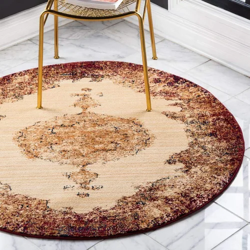 Vista 13 de Unique Loom Dorchester Collection - Alfombra rectangular de 4 pies 1 pulgada x 6 pies 1 pulgada, color beige y negro