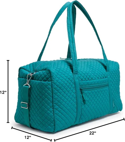 Vista 8 de Vera Bradley - Bolsa de viaje grande de algodón para mujer