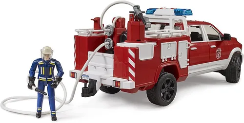 Vista 4 de Bruder 02544 RAM 2500 Camión de bomberos con módulo de luz y sonido