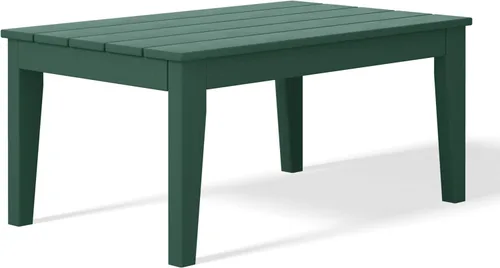 Vista 13 de WestinTrends Malibu - Mesa de centro rectangular de polietileno de alta densidad para exteriores, color negro