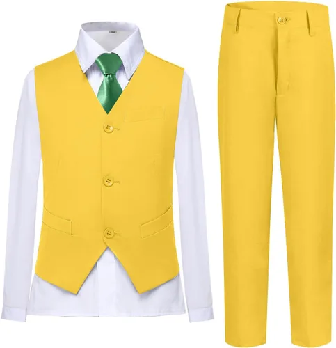 Vista 34 de Conjunto de chaleco para niños, trajes formales, trajes de boda, ropa de vestir