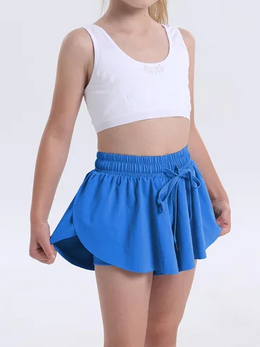 Vista 3 de Pantalones cortos fluidos para adolescentes, atléticos, correr, jóvenes, pantalones cortos de mariposa