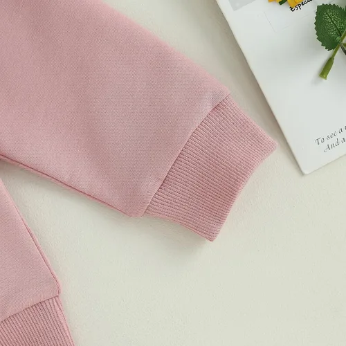 Vista 5 de Conjunto de sudadera con estampado para bebé y niña, sudadera larga para otoño e invierno