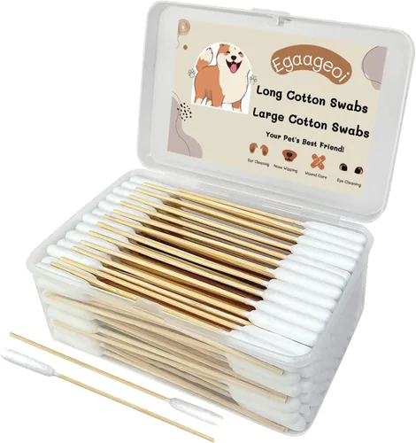 Vista 11 de Egaageoi 100 hisopos de algodón de 6 pulgadas de largo con mango de bambú resistente, aplicadores de alcance extendido para limpieza de oídos