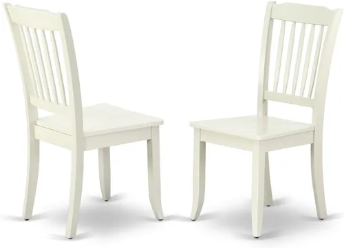Vista 3 de East West Furniture NODA3-LWH-W - Juego de mesa de cocina de 3 piezas para espacios pequeños contiene una mesa de comedor rectangular con hoja