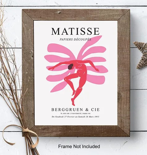 Vista 8 de Matisse - Póster decorativo – Arte de pared moderno abstracto de mediados de siglo de 8 x 10 pulgadas, arte de pared de galería, regalos
