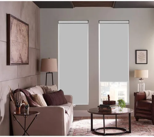 Vista 3 de Persianas enrollables opacas sin cordones para ventanas, persianas enrollables de seguridad con resorte, oscurecimiento de la habitación sin