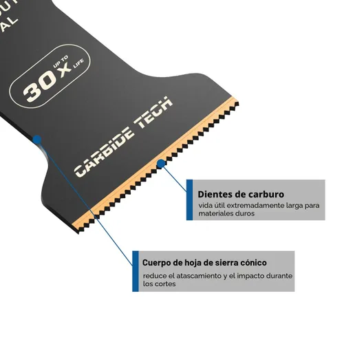 Vista 3 de EZARC Hojas de sierra oscilantes de carburo para metal endurecido, paquete