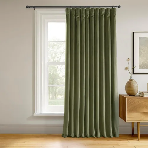Vista 76 de HPD Half Price Drapes Cortinas Opacas Térmicas de Terciopelo Signature para Sala de Estar de 63 Pulgadas de Largo (1 Panel) con Bolsillo para Barra