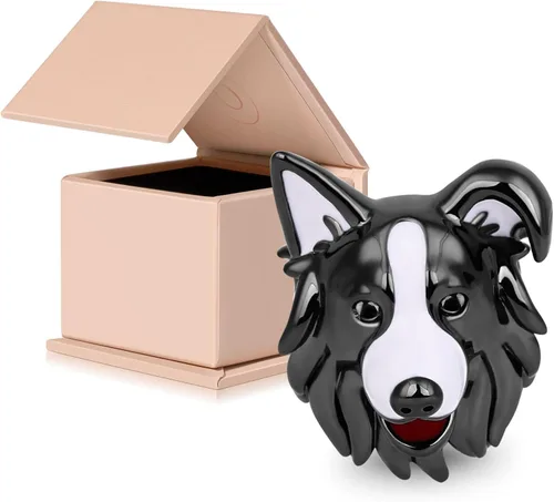 Vista 11 de GNOCE Dije de cuentas de perro para mujer, collar de plata para ella, regalo de joyería Perro Collie de 2 órdenes