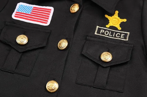 Vista 5 de Disfraz de policía para niños, disfraz de policía para Halloween