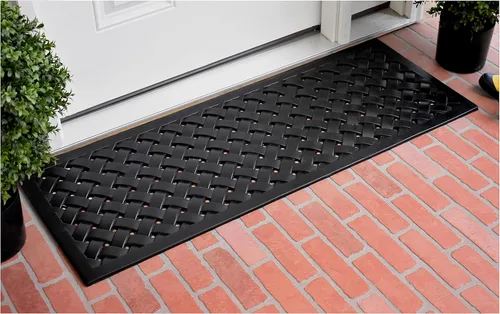 Vista 4 de Calloway Mills 900072448 Hampton Weave - Felpudo de goma, 24 x 48 pulgadas