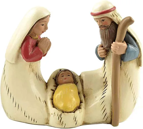 Vista 13 de Decoración Navideña Juego de Natividad en Miniatura, 11 piezas Juego de Figuras Religiosas de Decoración Navideña Incluye Escena del Establo
