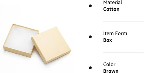 Vista 8 de Magicool - Paquete de 96 cajas de joyería de cartón de 3.5 x 3.5 x 1 pulgadas, utilizadas para collares, pulseras, aretes, joyas, embalaje de regalo