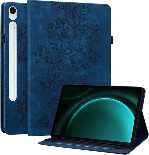 Vista 12 de Funda para Samsung Galaxy Tab S5e 10.5 2019 Modelo SM-T720/T725/T727, funda delgada de piel sintética con soporte multiángulo y soporte