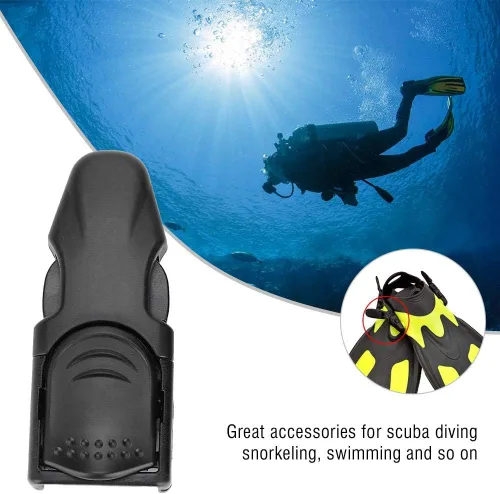Vista 4 de Alomejor Keep Diving - Correa de repuesto para buceo, material de policarbonato, negro, liberación rápida, para esnórquel y natación, 1 par