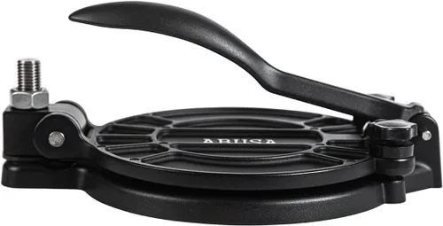 Vista 2 de ABUSA Prensa para Tortillas Ajustable en Grosor de 8 Pulgadas Fabricante de Tortillas Negro - Roti, Prensa de Masa, Dosa, Tawa, Tamal, Pizza