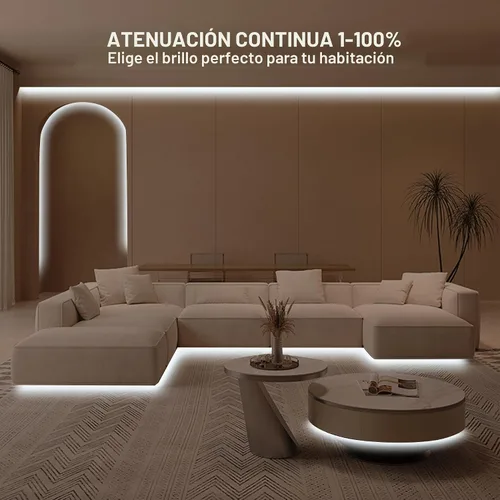 Vista 4 de Tira de luz LED COB de 16.4 pies con control remoto, 6500K Ra93+ regulable luz diurna brillante blanca tira de luz LED COB tira de luz blanca