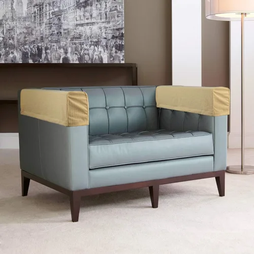 Vista 6 de CM Funda antideslizante para reposabrazos de sofá, funda elástica antipolvo para sofá, sillón reclinable, protector de sofá, un par (caqui)