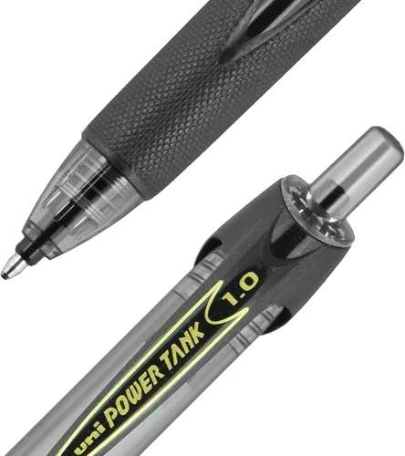 Vista 3 de Bolígrafos Uni-Ball Power Tank RT, punta mediana (1 mm), negro, paquete de 12