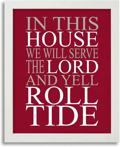 Vista 16 de In This House We Serve the Lord - Arte de pared con citas de fútbol americano, decoración de pared inspiradora para el hogar, oficina, dormitorio