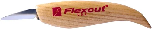 Vista 24 de FLEXCUT Cuchillos para tallado de madera Cuchillo para tallado de astillas Hoja de acero 1095 con alto contenido de carbono Mango ergonómico