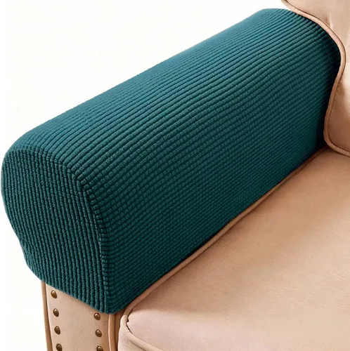 Vista 15 de Juego de 2 fundas elásticas para reposabrazos de sofá, silla y sillón reclinable (Negro)