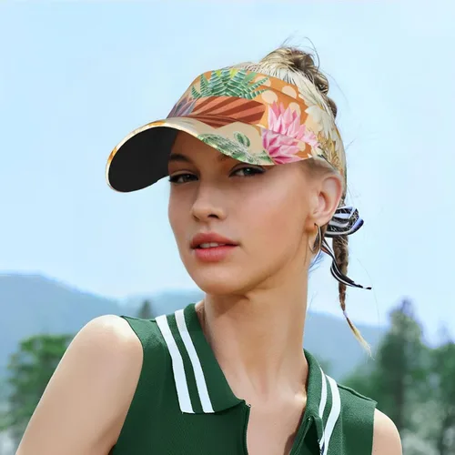 Vista 5 de Sombreros deportivos con visera solar para mujeres y hombres, ajustable, gorra de béisbol Summe para golf, tenis, correr, alto detalle, suculenta