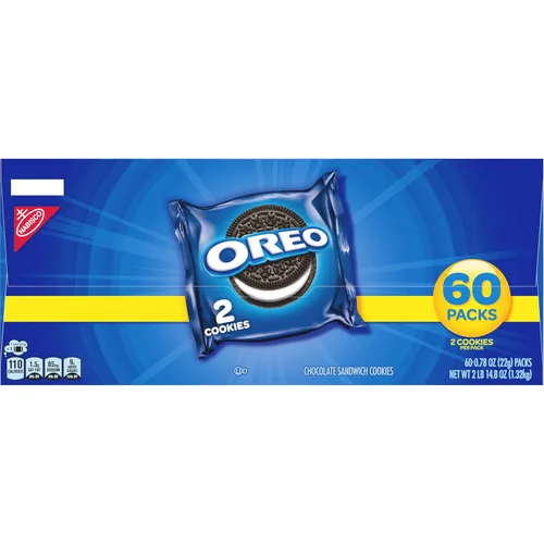 Vista 19 de OREO - Galletas sándwich de chocolate, 60 paquetes de aperitivos (2 galletas por paquete)