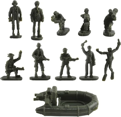 Vista 5 de deAO Portaaviones de juguete con soldados del ejército a escala, aviones de guerra, buques de guerra, vehículos militares, acorazados, aviones