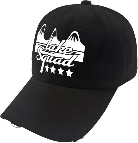 Vista 3 de Lake Squad Hats Camp hat AllBlack Womens hat Gifts for Him Running Cap