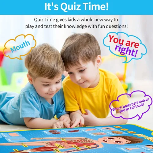 Vista 5 de My Body - Póster educativo interactivo para niños pequeños y niños para aprender partes del cuerpo, órganos, músculos y huesos, 16 x 22 pulgadas