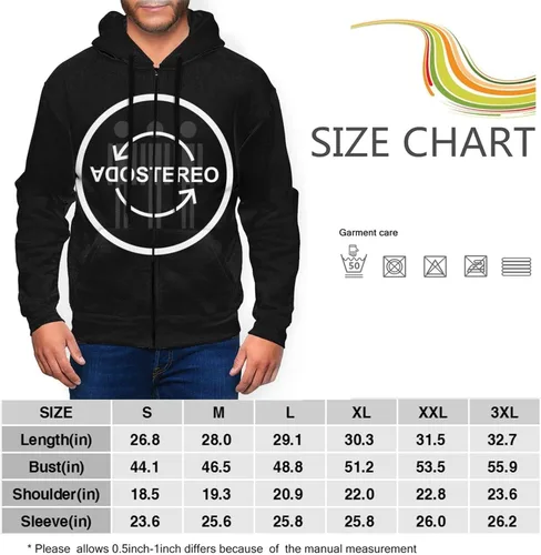 Vista 4 de Soda - Sudadera con capucha y cremallera completa con logotipo estéreo, manga larga, abrigo con estampado 3D
