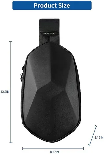 Vista 8 de Mochila tipo bandolera impermeable para hombro, bolsa de hombro casual, Negro, M, Mochilas Daypack