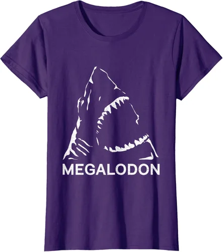 Vista 8 de Camiseta de paleontólogo prehistórico de tiburón gigante Megalodon, Negro