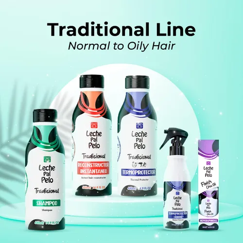 Vista 7 de Leche Pal Pelo Protector térmico para el cabello sin tratamiento con soja natural, trigo y aloe vera, 14.9 onzas.