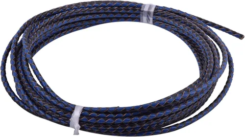 Vista 68 de 2 yardas 8.0mm Cordón redondo de cuero trenzado auténtico marrón antiguo para corbata de bolo