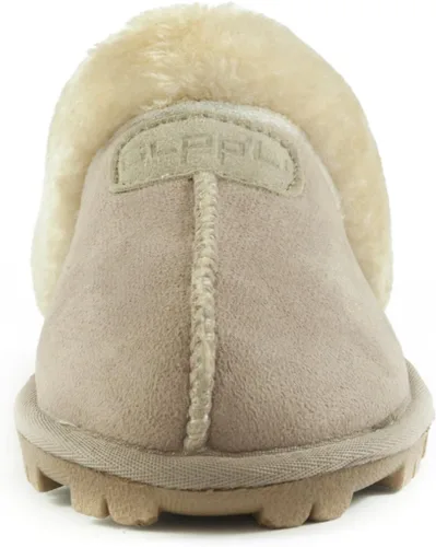 Vista 4 de CLPP'LI Pantuflas de invierno cálidas de piel sintética para mujer