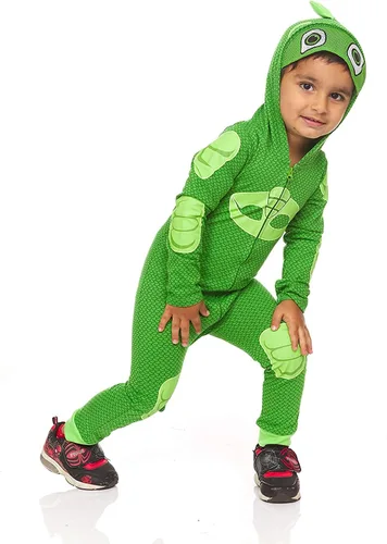 Vista 2 de PJ Masks Catboy Gekko Glow-in-the-Dark Catboy Costume with Ears and Attached Tail