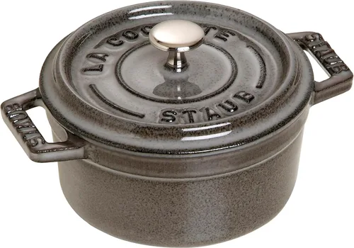 Vista 14 de Staub La Cocotte Redonda 40509-804 Mini Pico Cocotte Redonda Verde Basil 40509-804 Olla Esmaltada Pequeña de Dos Manijas